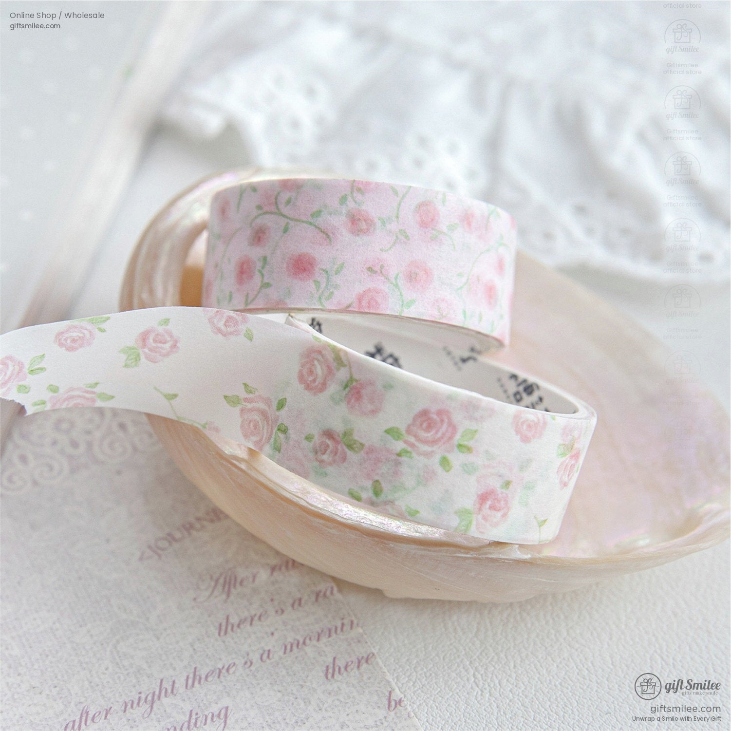 Wide Washi Floral Pastel Series Washi Tape | KS-RT-1810