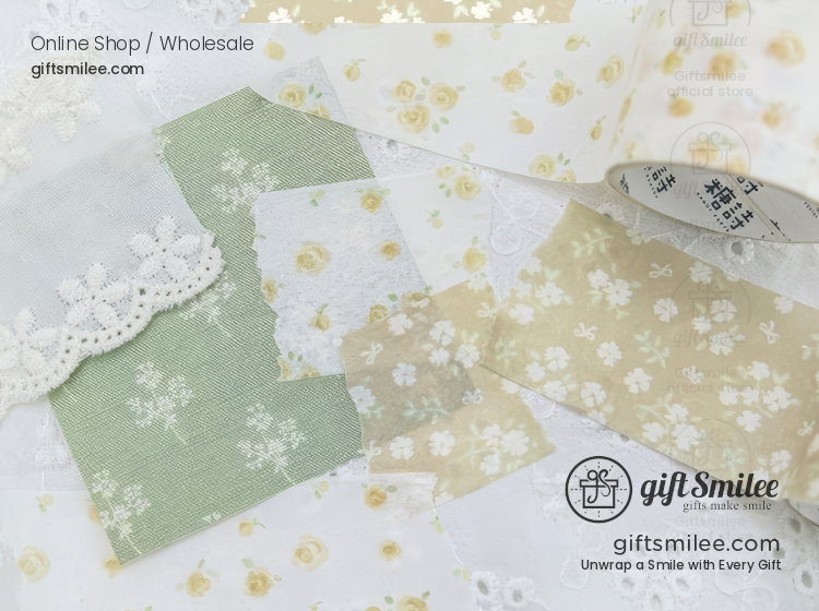 Wide Washi Floral Pastel Series Washi Tape | KS-RT-1810