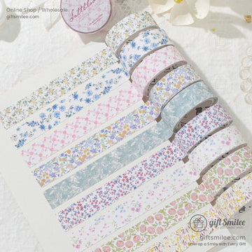 Glitter Floral Pet Translucent Wide Decorative Tape | KS-RT-1811