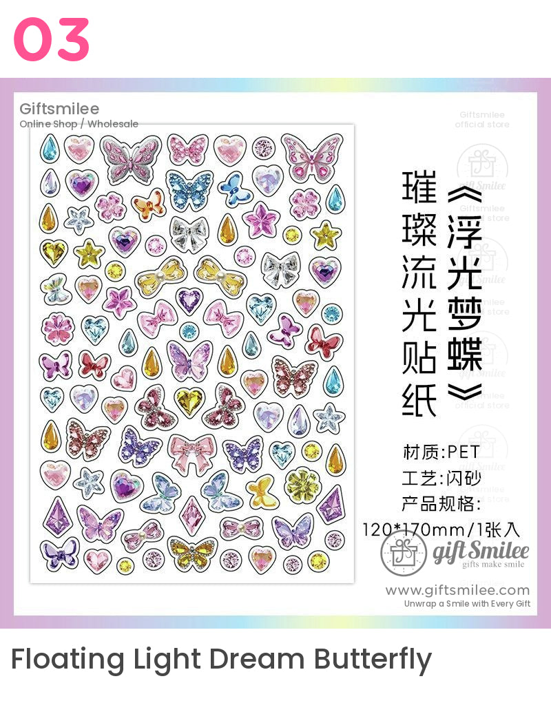 3D Glitter Butterfly And Gem Stickers For Scrapbooking And Crafts Stickers | school craft