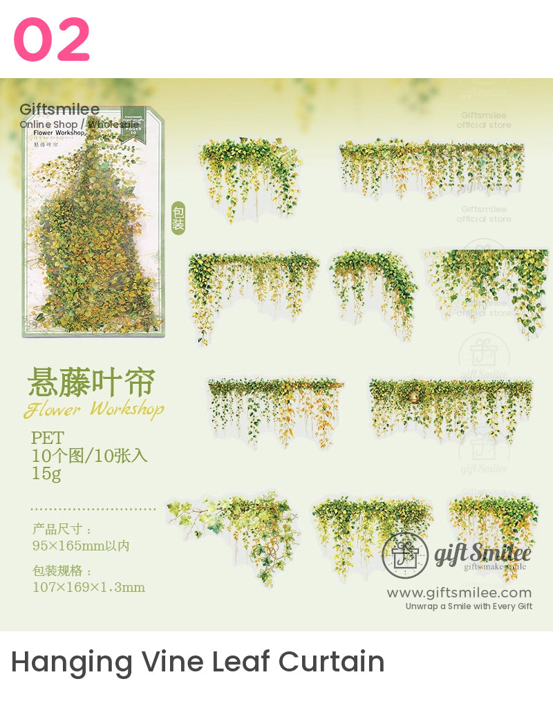 Garden Bloom Transparent Sticker Pack - Floral Scrapbooking & Diy Crafts Accessory Sticker Packs | scrapbooking kit