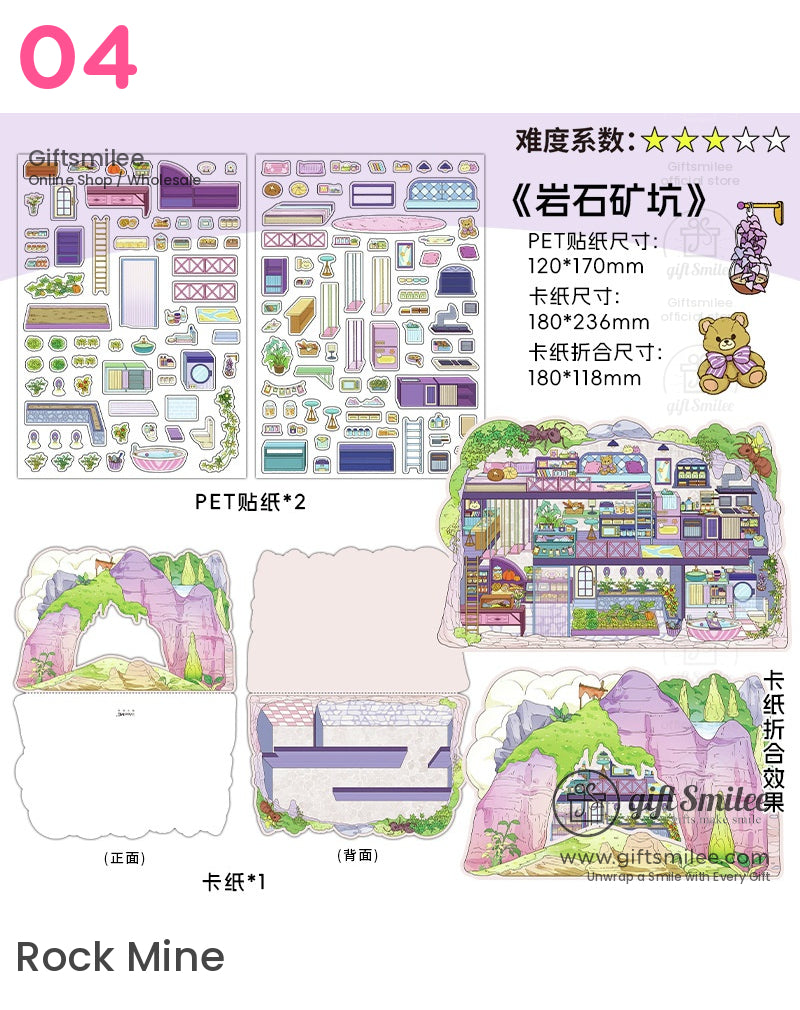 Miniature Scene Stickers - Cozy And Fantasy-Themed Decor Sticker Set Stickers | ins style