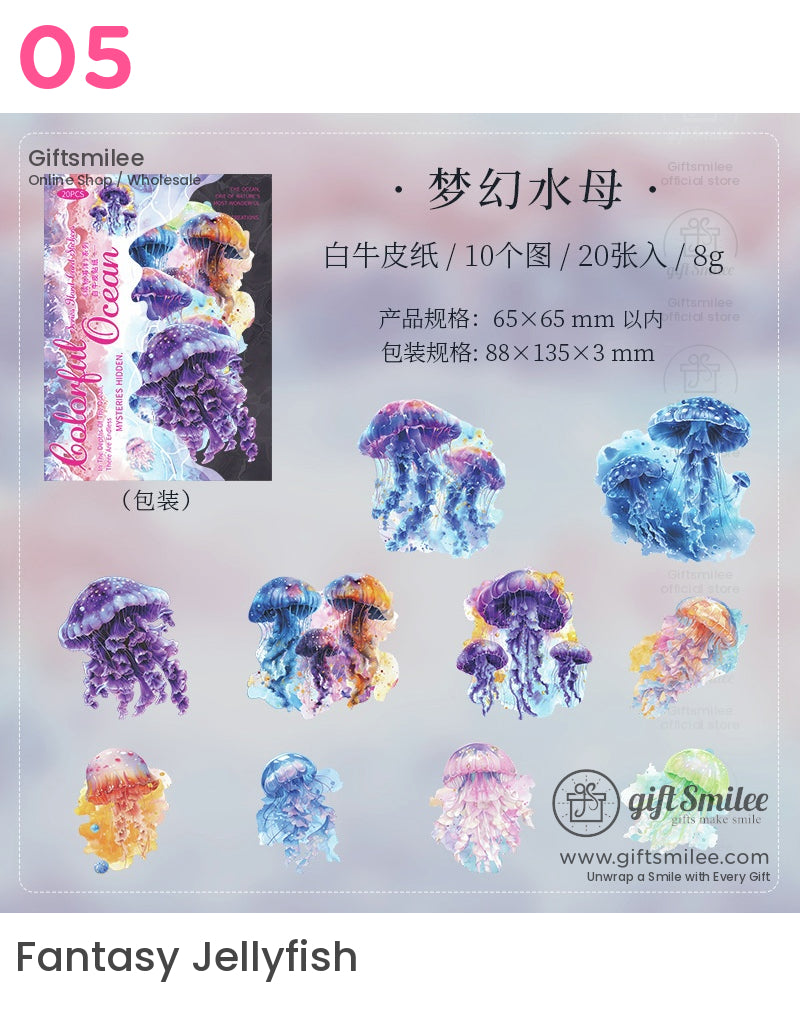 Colorful Ocean-Themed Scrapbooking Stickers Stickers | planner craft