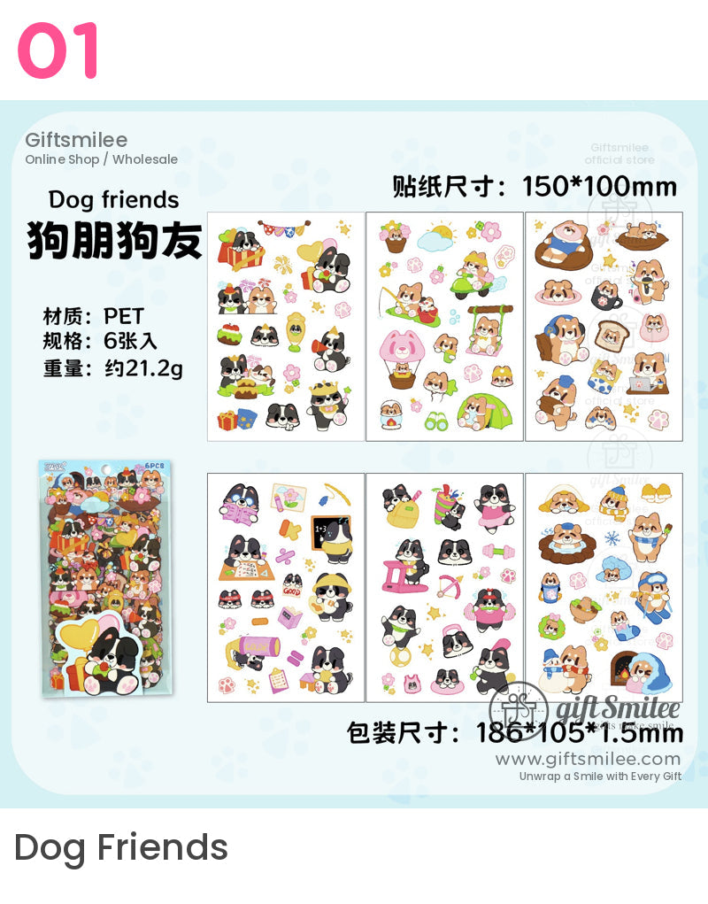 Kawaii Animal Bear Bunny Cat And Dog Stickers | kids gift