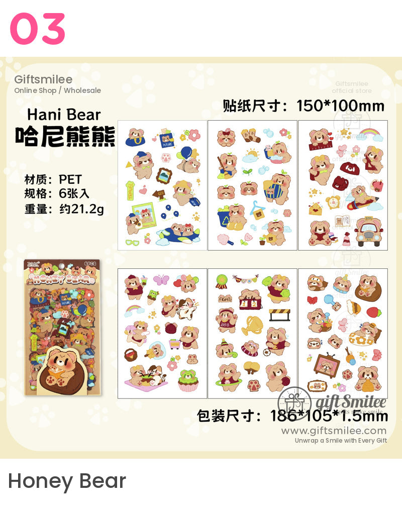 Kawaii Animal Bear Bunny Cat And Dog Stickers | kids gift