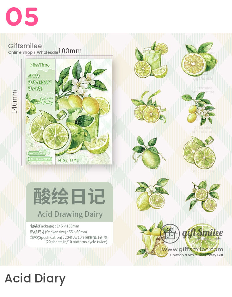 Fruit-Themed Decorative Stickers | journal paper