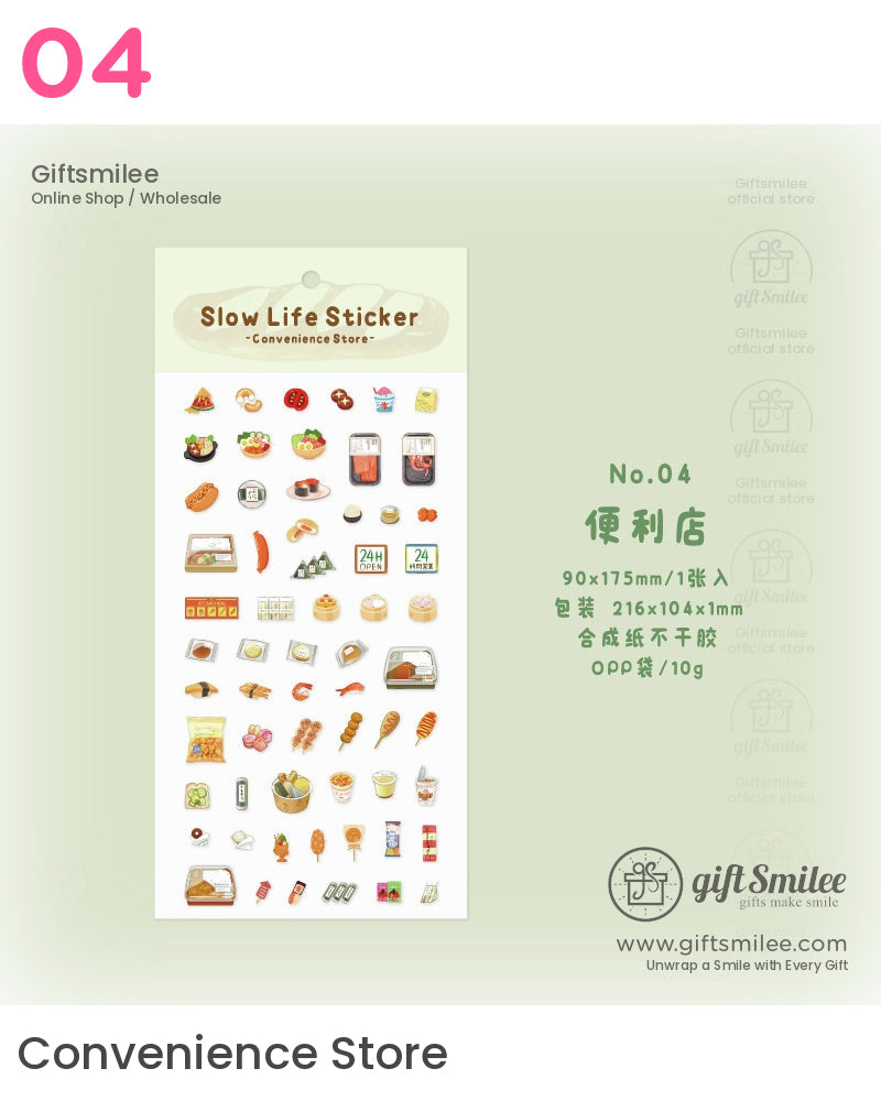 Slow Life Food-Themed Stickers | notetaking