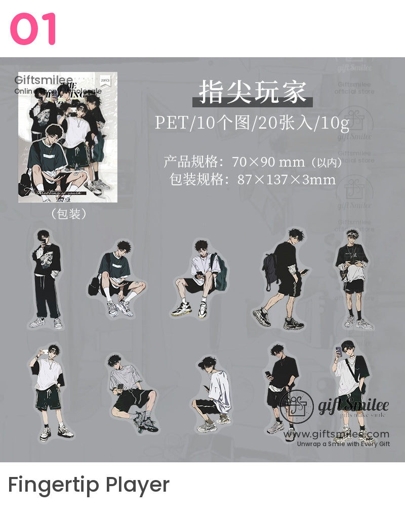 Anime Boy Sticker Packs | diary decal