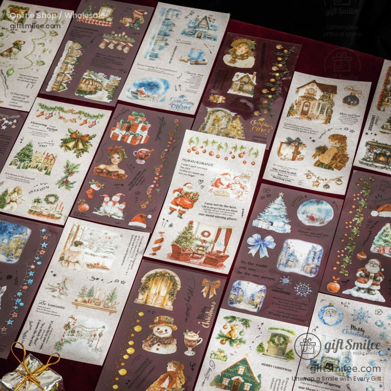Christmas gift book displayed near a festive tree with ornaments