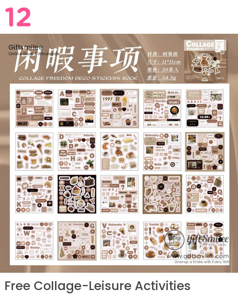 Collage Freedom Aesthetic Sticker Book | KS-SA-4003
