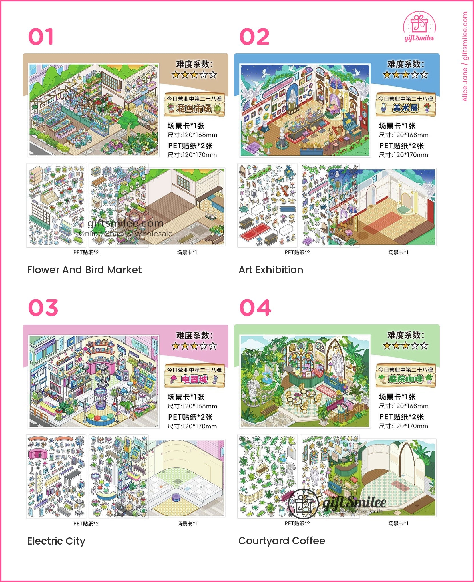 Vibrant flower and bird market scene with wood stalls lush greenery colorful blooms and detailed outdoor elements  