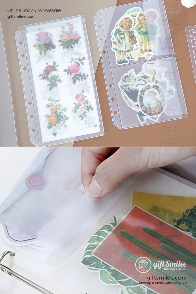 A6A5 Sticker Loose-Fitting Storage Bag Binder Pocket Sleeves | KS-SA-4253