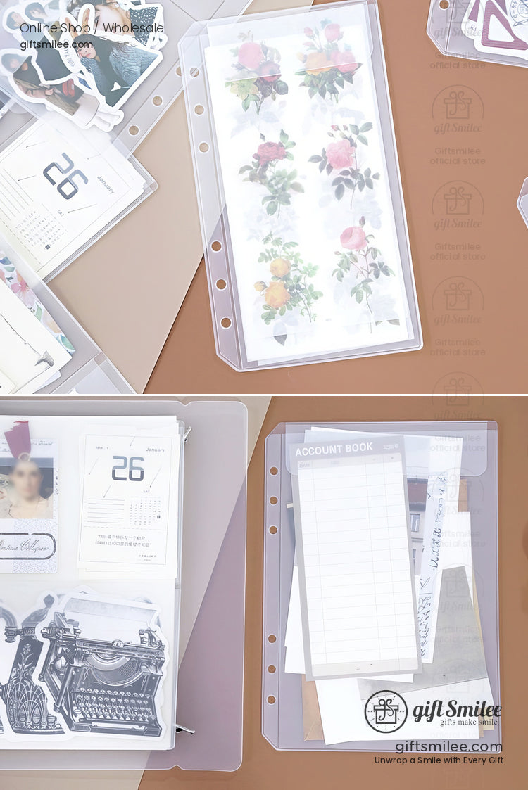 A6A5 Sticker Loose-Fitting Storage Bag Binder Pocket Sleeves | KS-SA-4253