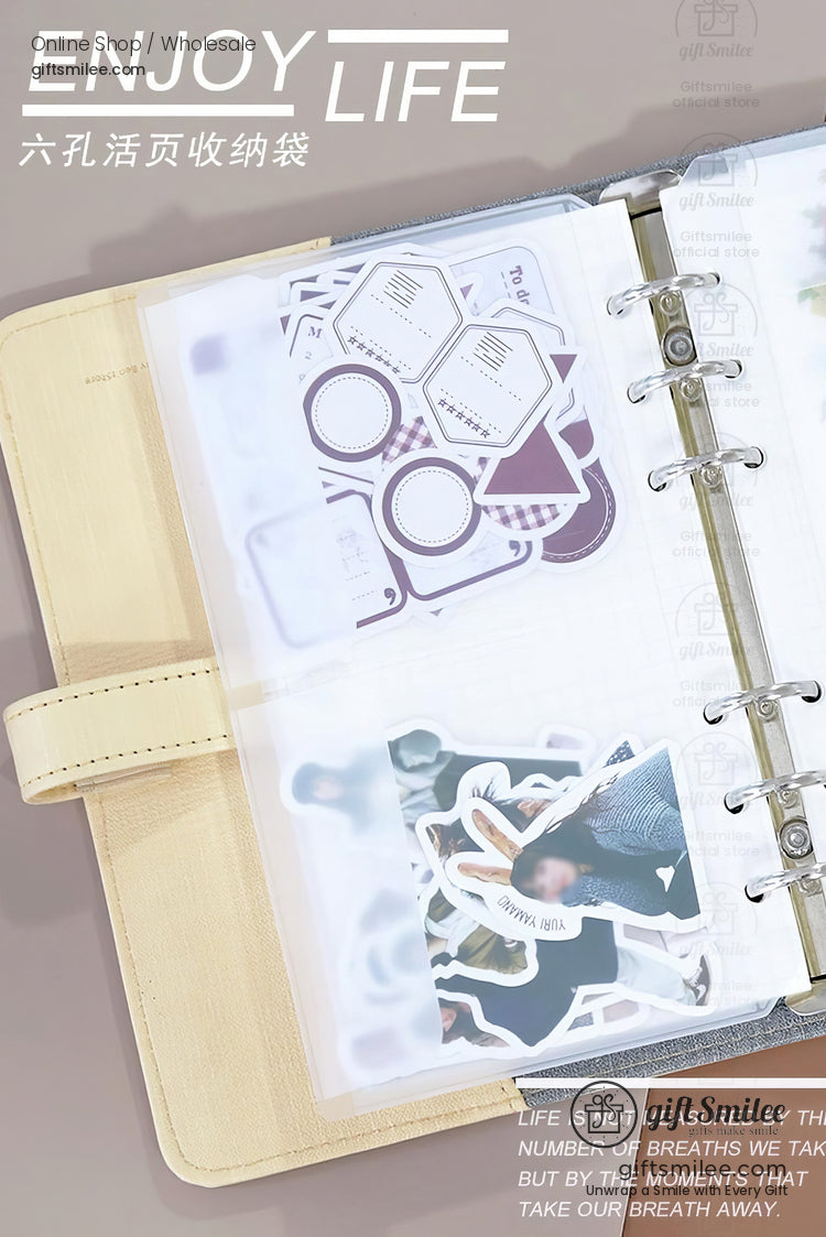 A6A5 Sticker Loose-Fitting Storage Bag Binder Pocket Sleeves | KS-SA-4253