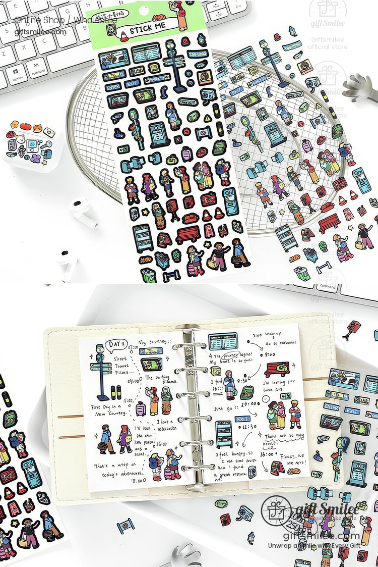 Matte Waterproof Pet Mini Icon Assorted Sticker Pack | KS-SA-4258