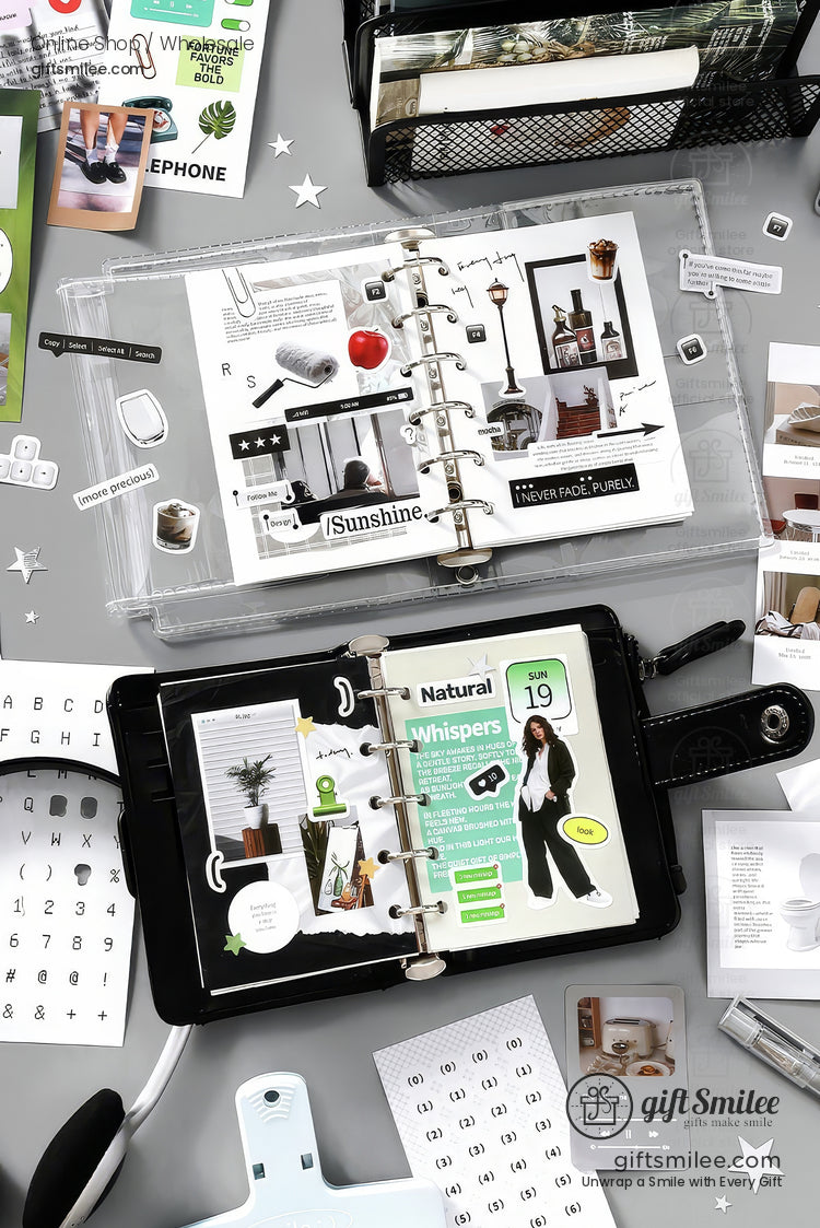 Matte Pet Die‑Cut 20‑Piece Mixed Aesthetic Decorative Stickers | KS-SA-4259