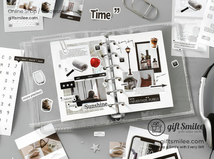 Matte Pet Die‑Cut 20‑Piece Mixed Aesthetic Decorative Stickers | KS-SA-4259