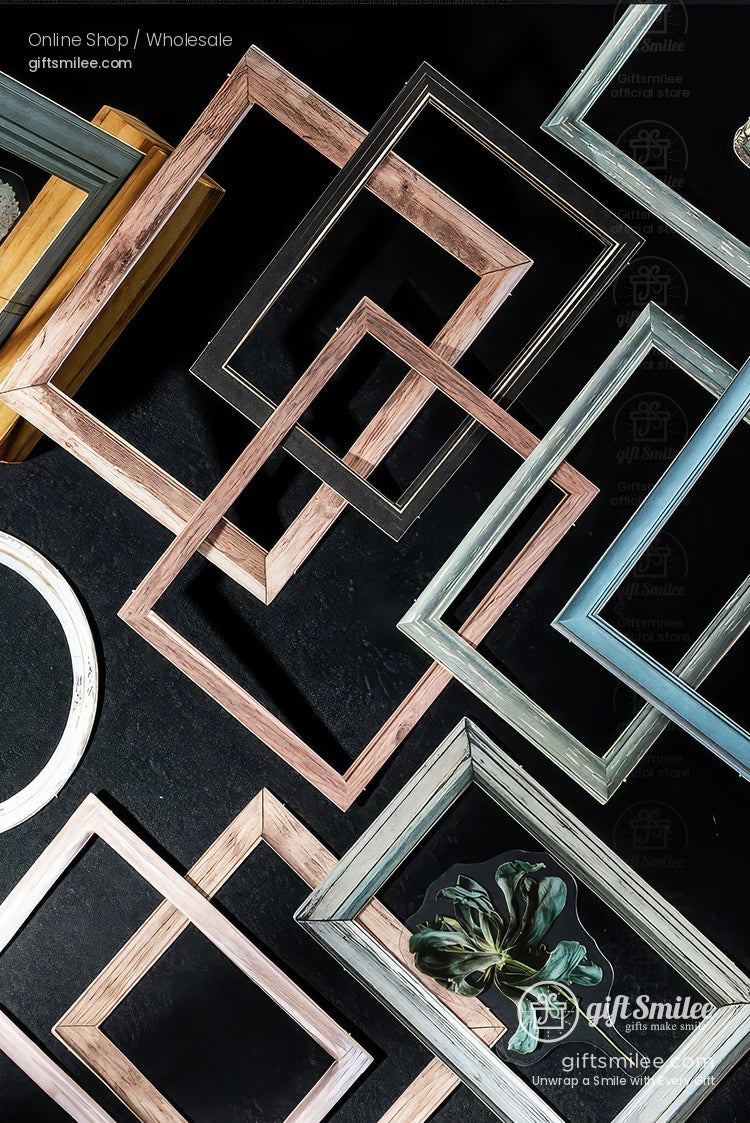 Matte Pet Transparent Overlap Vintage Frame Dried-Flower Prints Sticker Pack | KS-SA-4260