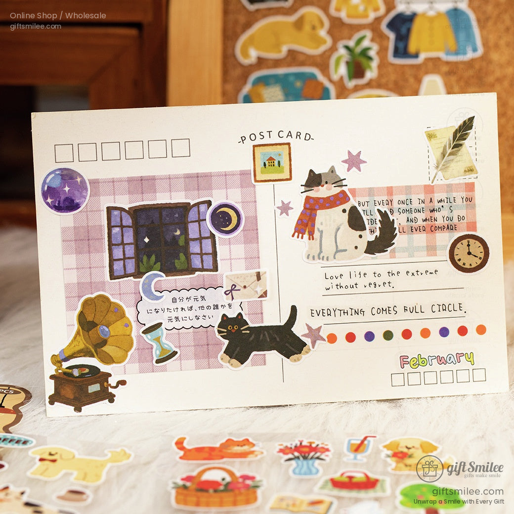 Matte Pvc Die-Cut Rich-Color Animal Motifs Sticker Sheets | KS-SA-4264