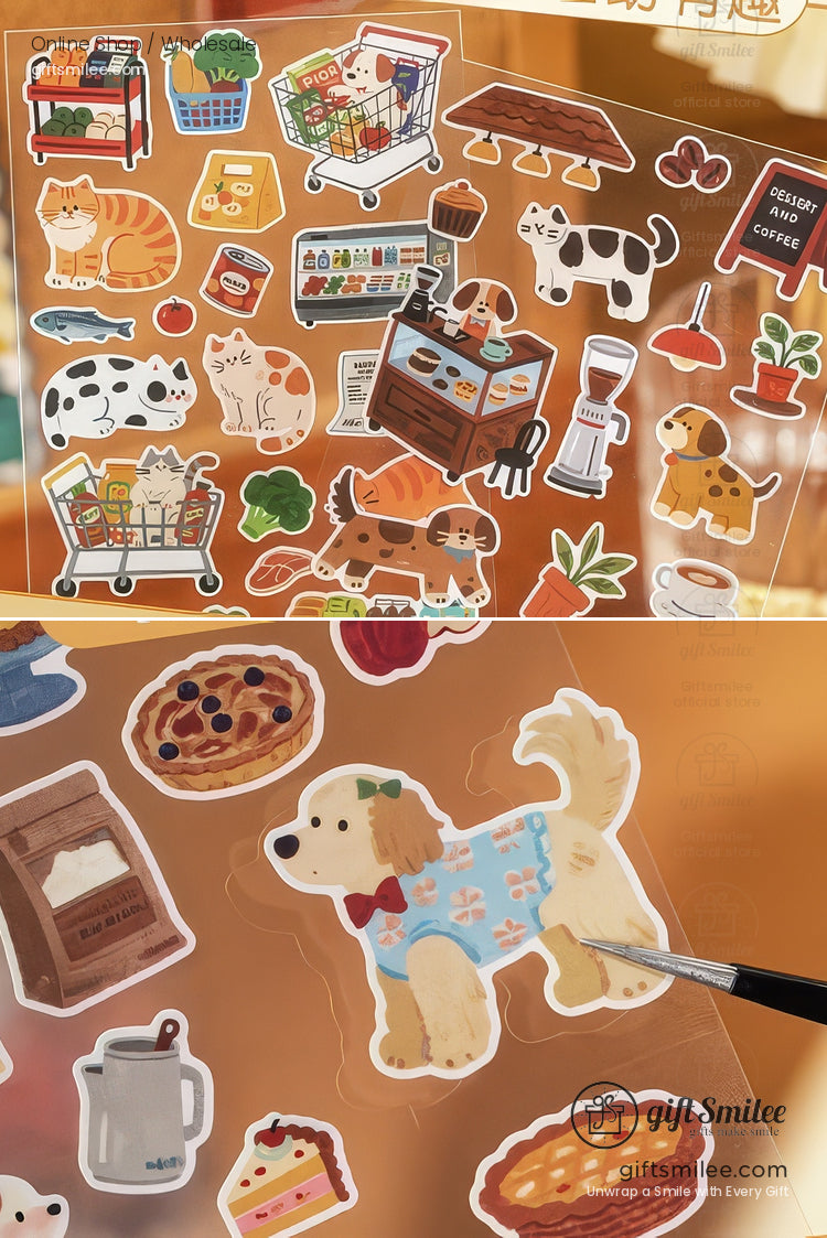 Matte Pvc Die-Cut Rich-Color Animal Motifs Sticker Sheets | KS-SA-4264