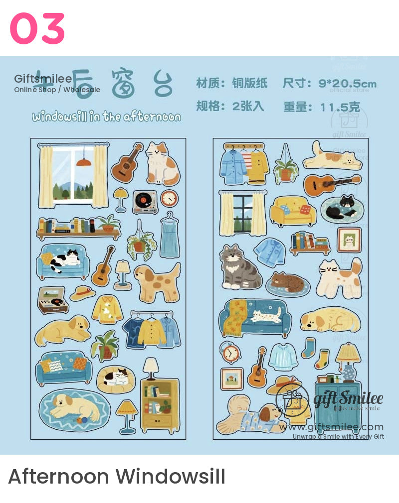 Matte Pvc Die-Cut Rich-Color Animal Motifs Sticker Sheets | KS-SA-4264