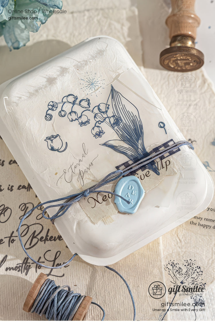 Pet White-Ink Botanical Semi-Transparent Vintage Tones Decorative Sticker Pack | KS-SA-4270