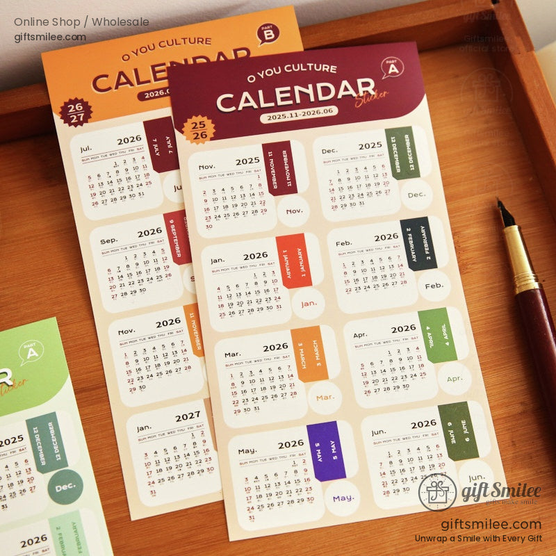 2026 Calendar Index Stickers | KS-SA-4272