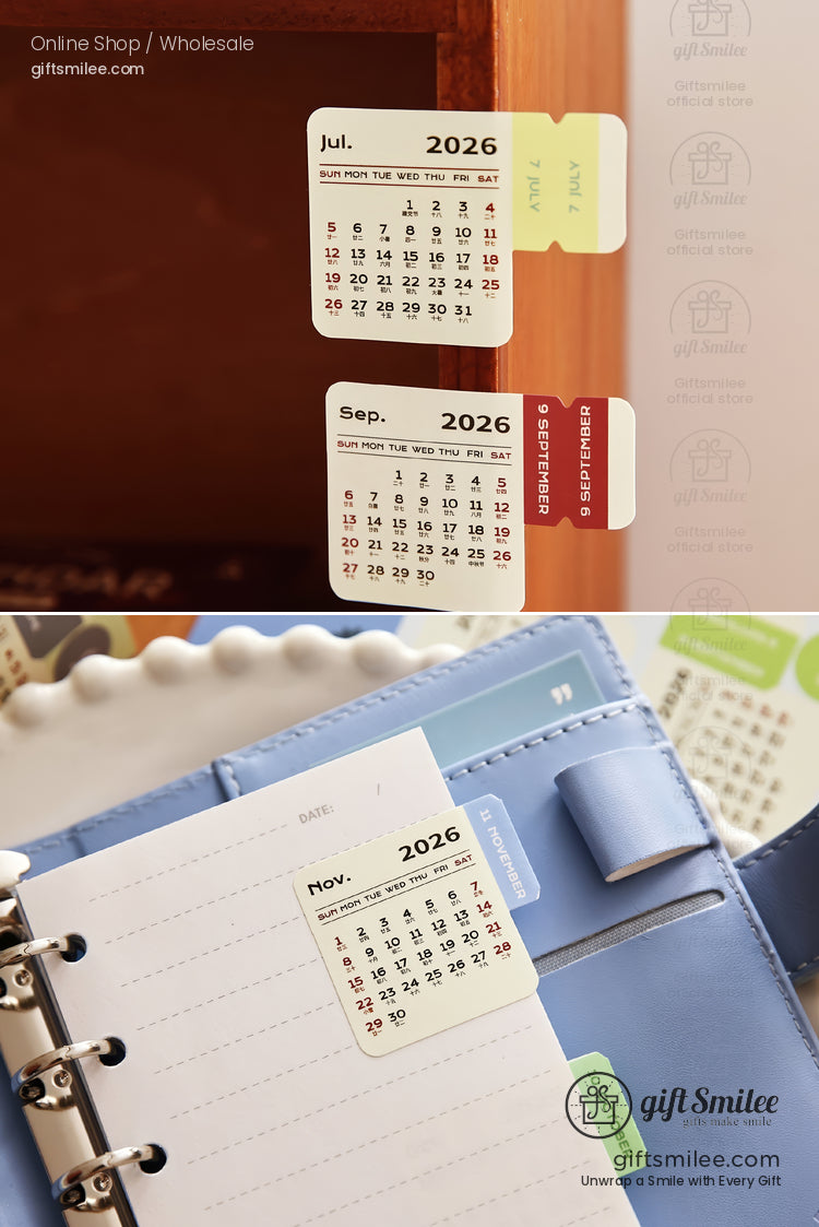 2026 Calendar Index Stickers | KS-SA-4272