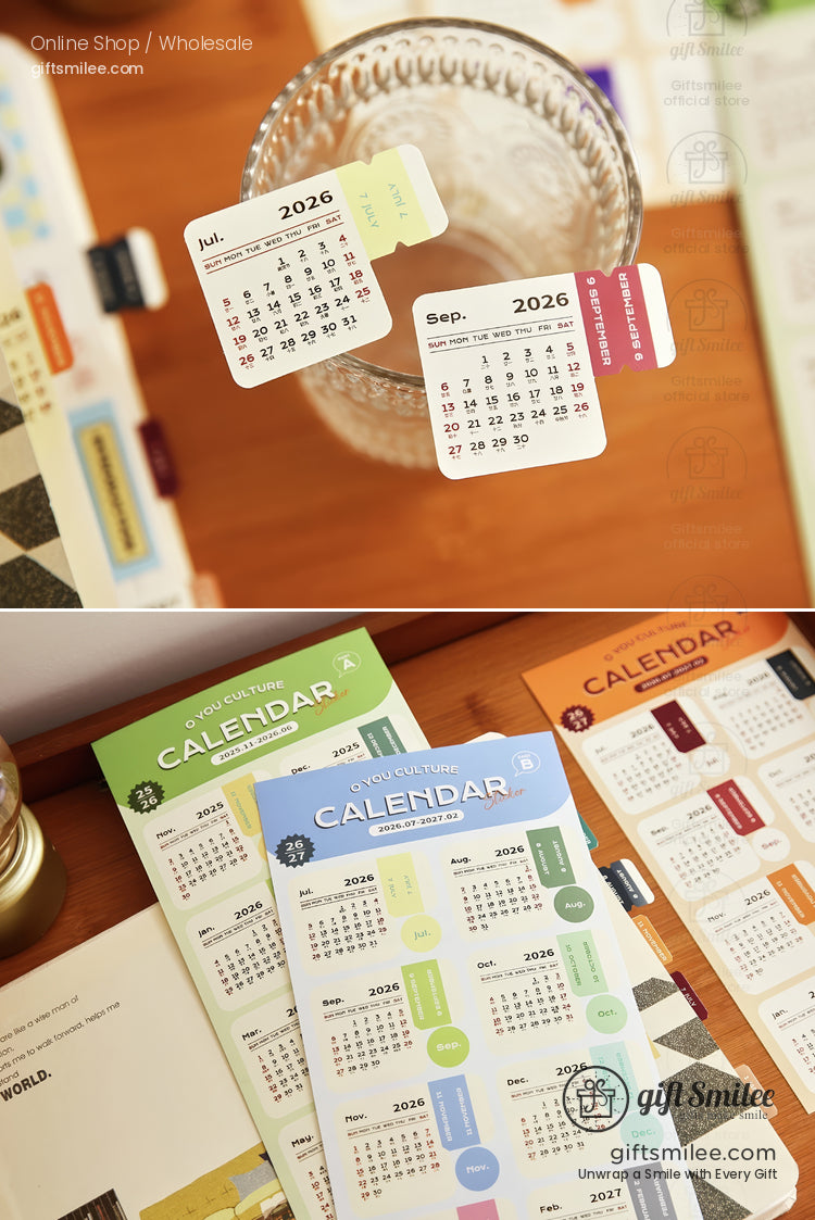 2026 Calendar Index Stickers | KS-SA-4272