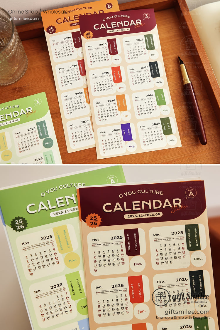 2026 Calendar Index Stickers | KS-SA-4272