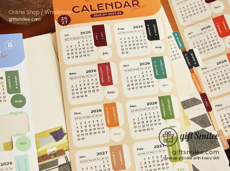 2026 Calendar Index Stickers | KS-SA-4272
