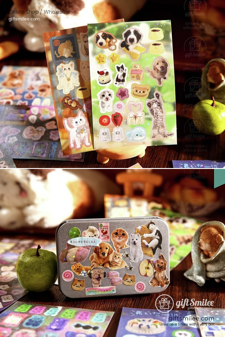 Cute Pet Food And Toy Store Sticker Book | KS-SA-4277