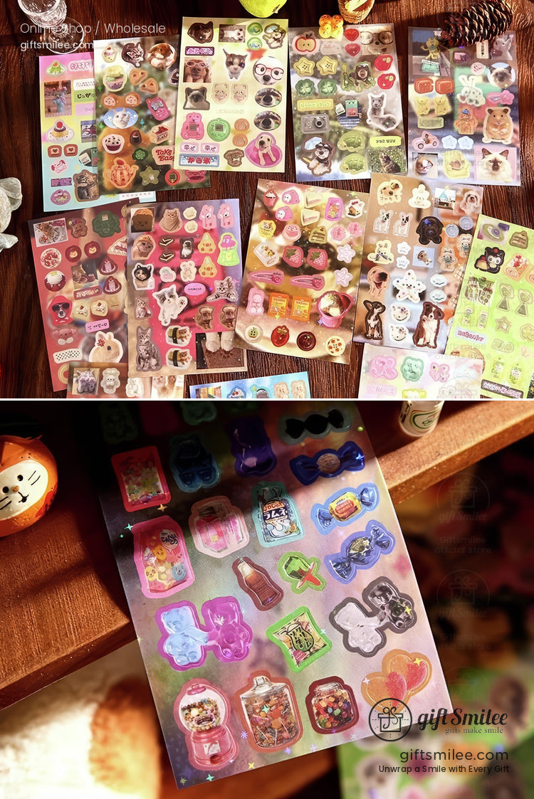 Cute Pet Food And Toy Store Sticker Book | KS-SA-4277