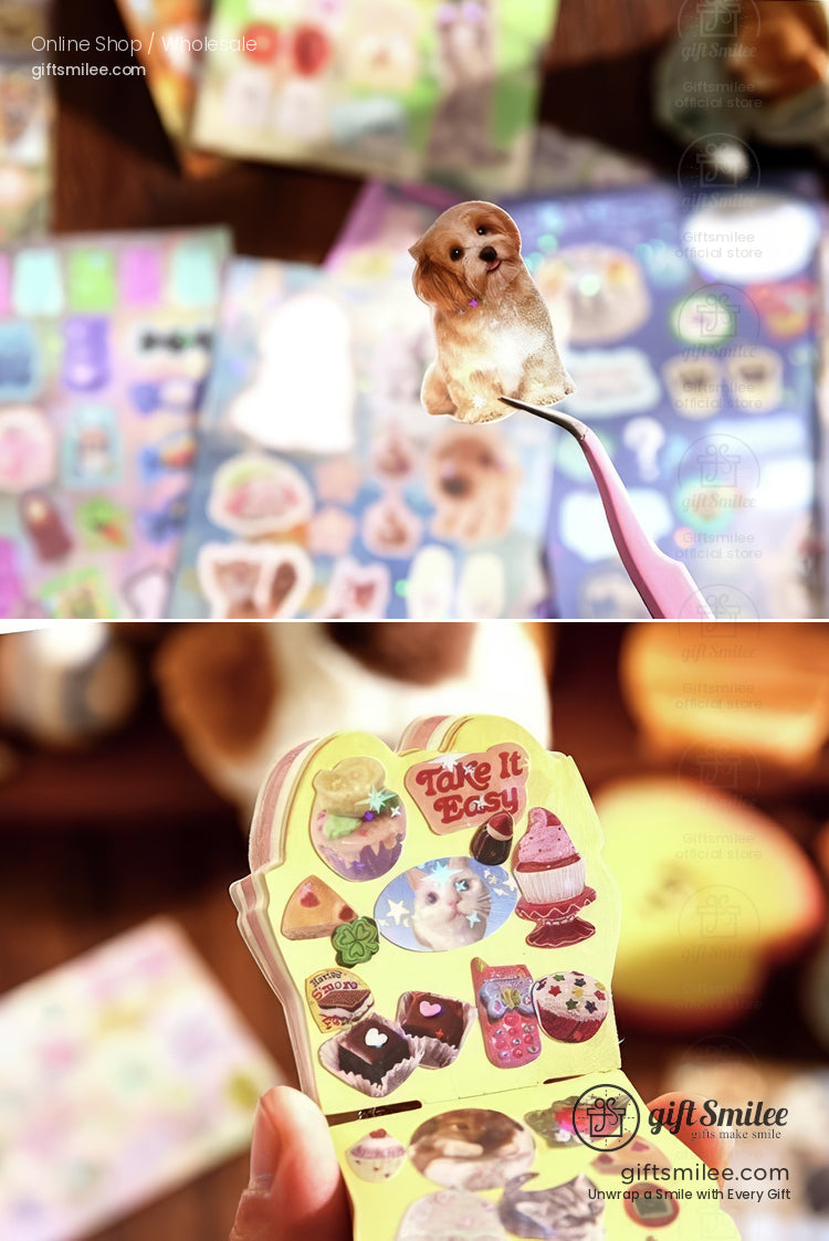 Cute Pet Food And Toy Store Sticker Book | KS-SA-4277