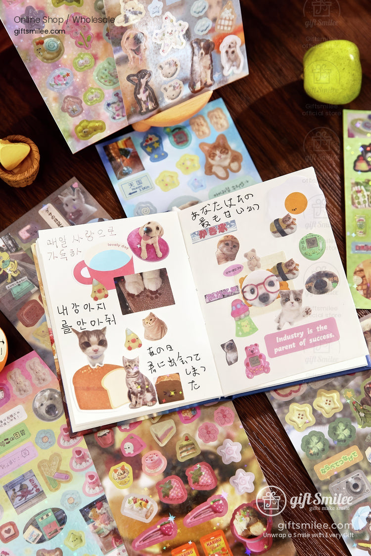 Cute Pet Food And Toy Store Sticker Book | KS-SA-4277