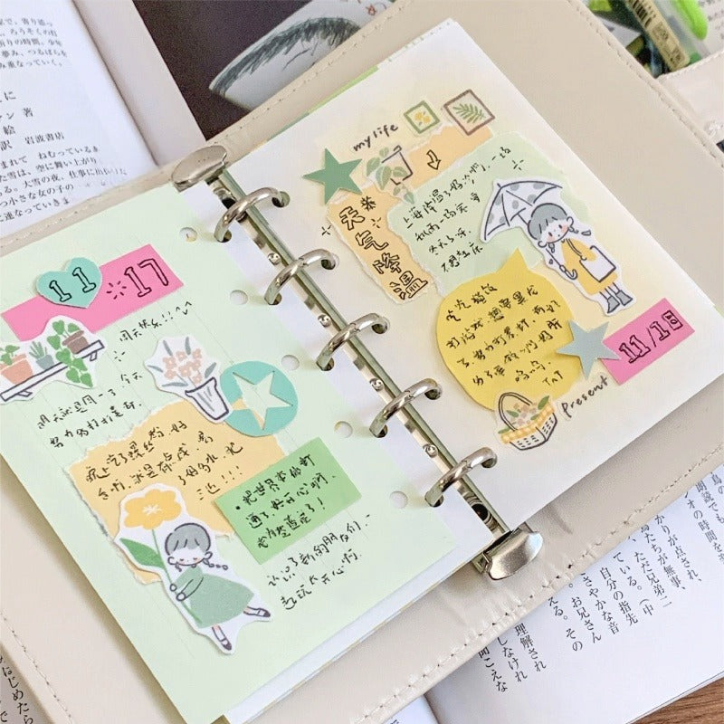 Lines And Color Blocks Sticker Sheets | KS-SA-4279