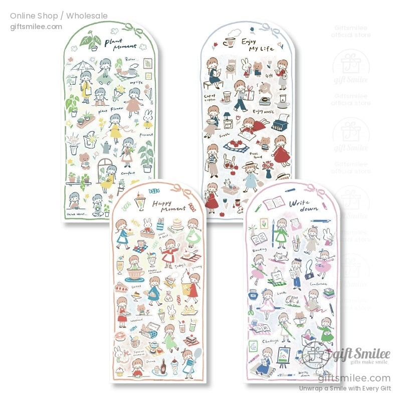 Lines And Color Blocks Sticker Sheets | KS-SA-4279