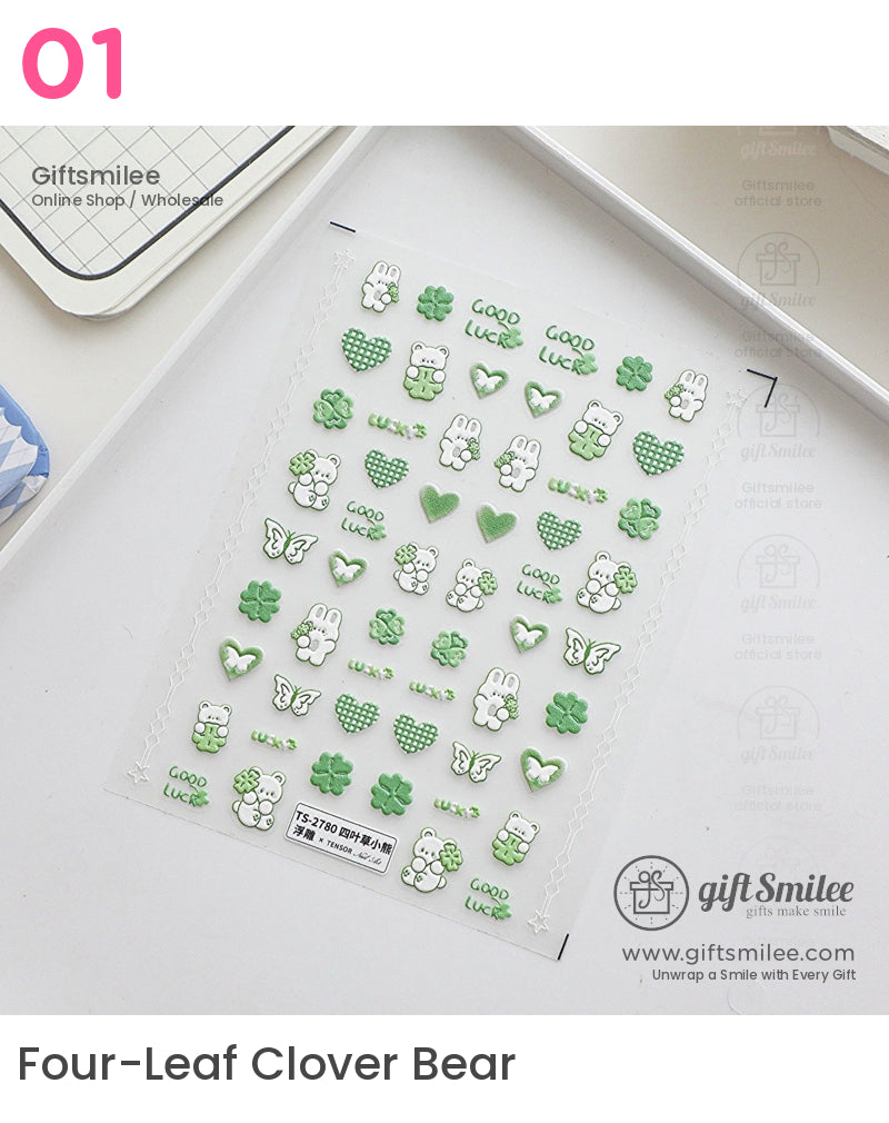 Puffy 3D Embossed Vinyl Pastel Cute Icons Puffy Stickers | KS-SA-4280