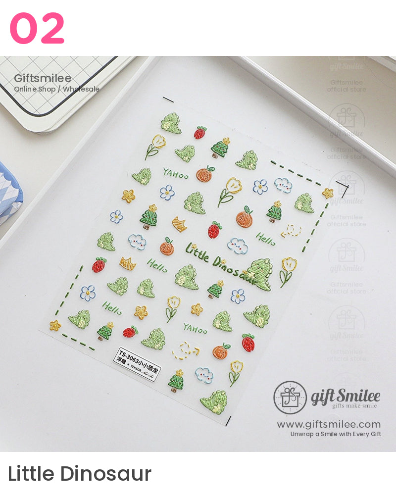 Puffy 3D Embossed Vinyl Pastel Cute Icons Puffy Stickers | KS-SA-4280