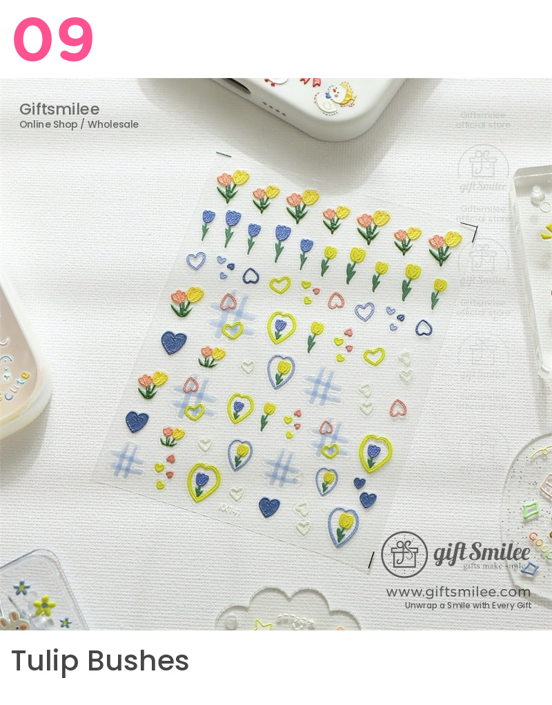 Puffy 3D Embossed Vinyl Pastel Cute Icons Puffy Stickers | KS-SA-4280