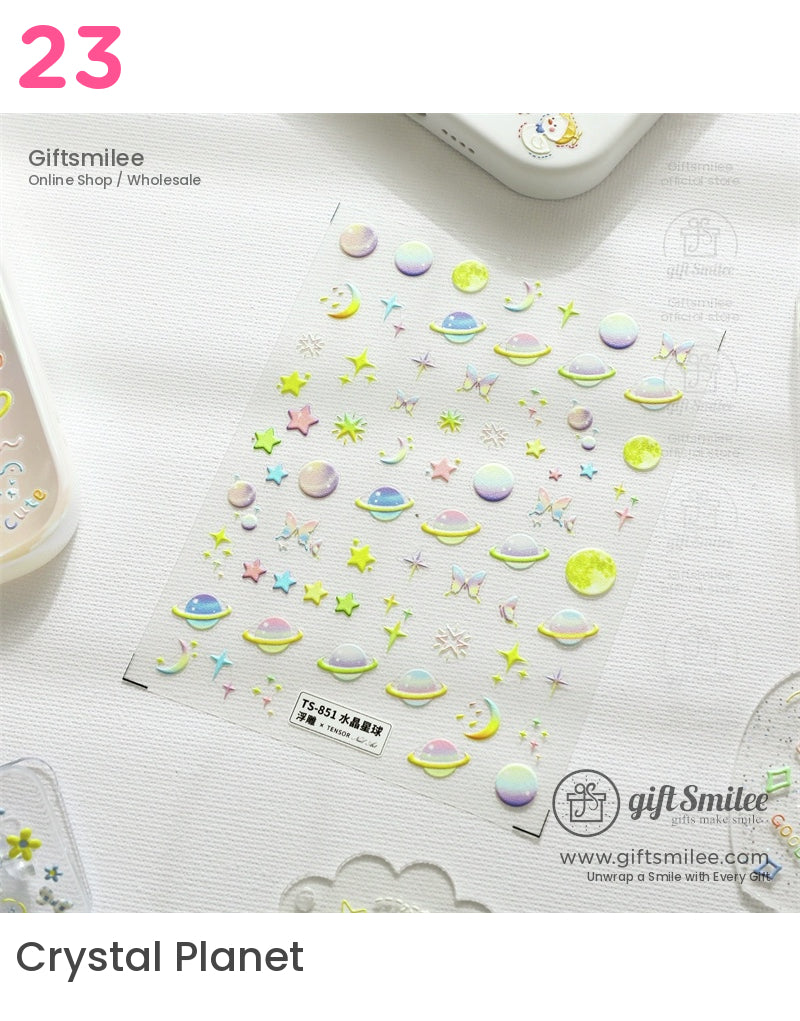 Puffy 3D Embossed Vinyl Pastel Cute Icons Puffy Stickers | KS-SA-4280