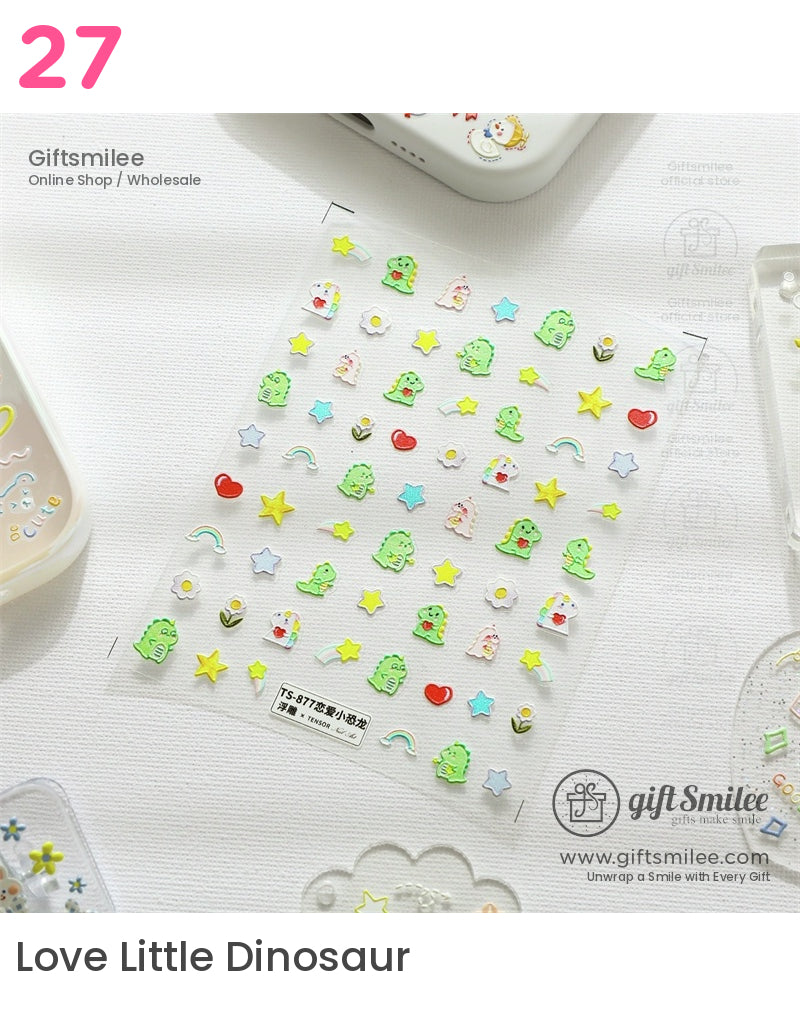 Puffy 3D Embossed Vinyl Pastel Cute Icons Puffy Stickers | KS-SA-4280