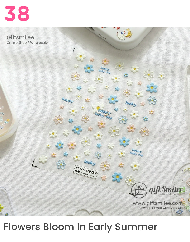 Puffy 3D Embossed Vinyl Pastel Cute Icons Puffy Stickers | KS-SA-4280