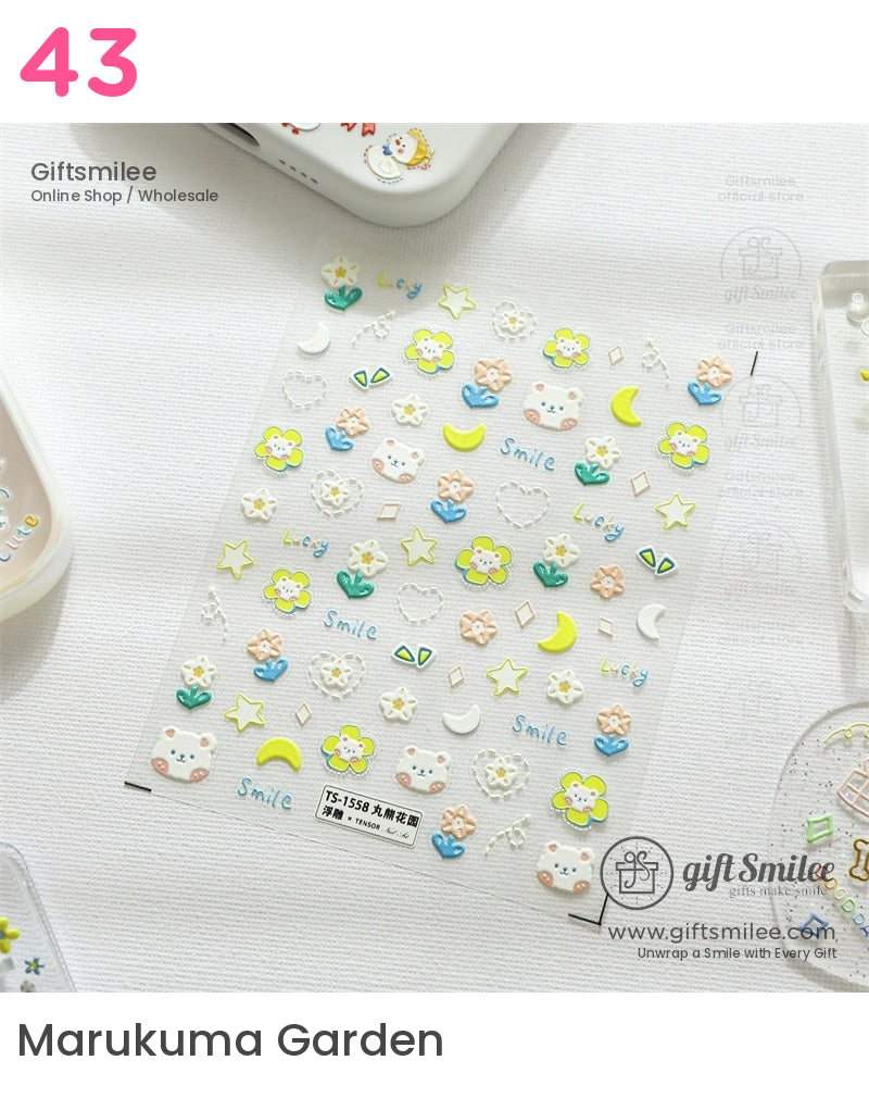 Puffy 3D Embossed Vinyl Pastel Cute Icons Puffy Stickers | KS-SA-4280