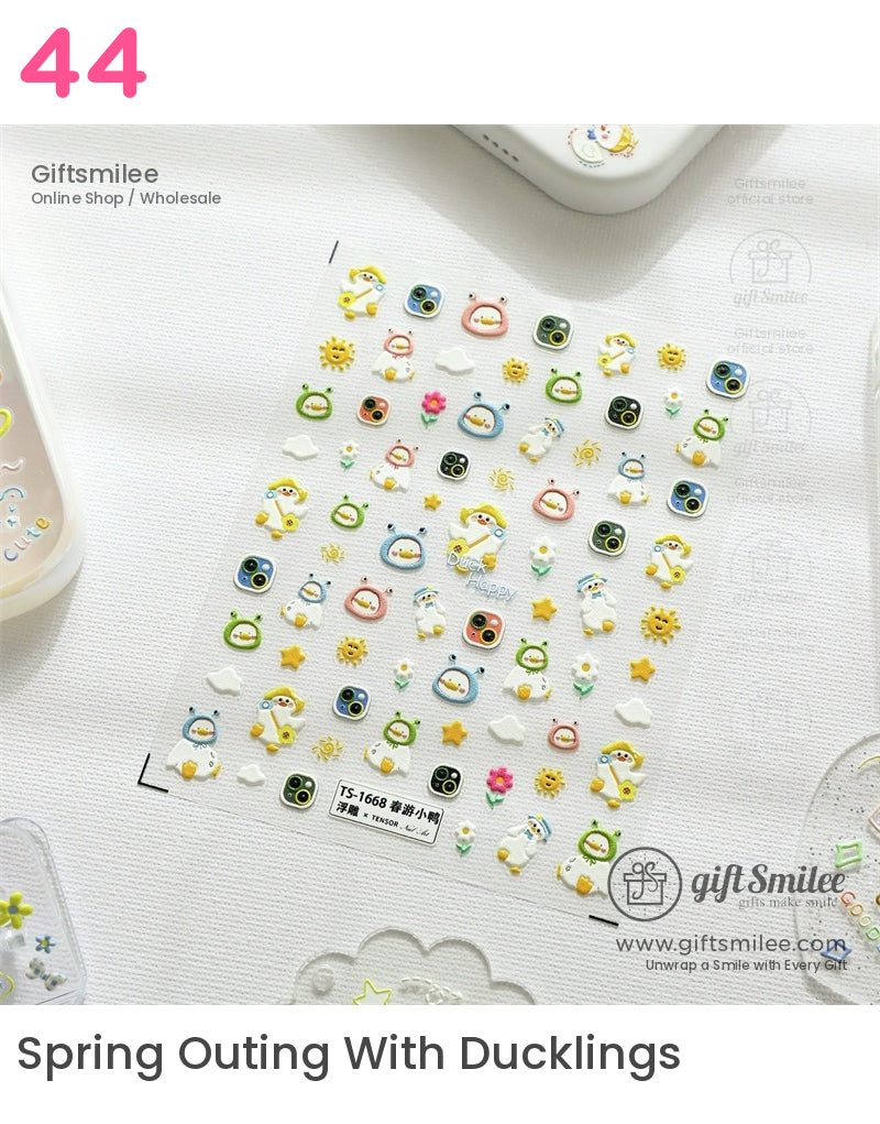 Puffy 3D Embossed Vinyl Pastel Cute Icons Puffy Stickers | KS-SA-4280