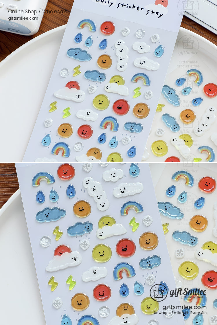 Epoxy Puffy Glossy 3D Sticker Sheet | KS-SA-4281