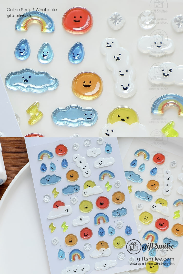 Epoxy Puffy Glossy 3D Sticker Sheet | KS-SA-4281