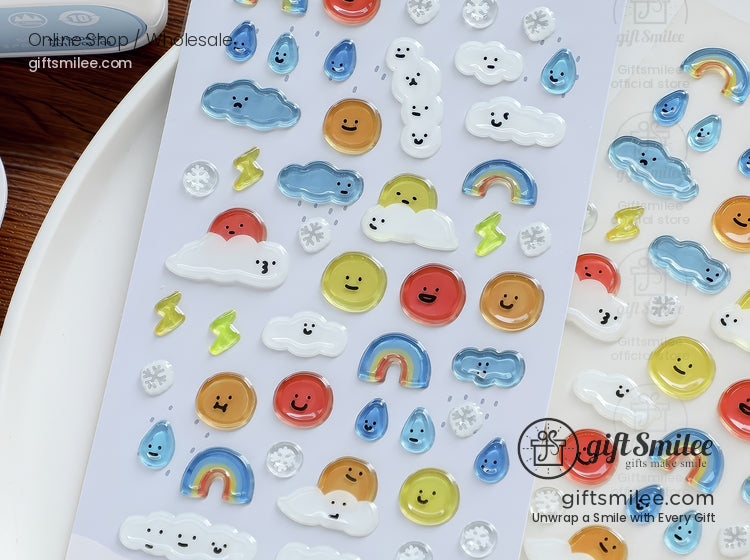Epoxy Puffy Glossy 3D Sticker Sheet | KS-SA-4281