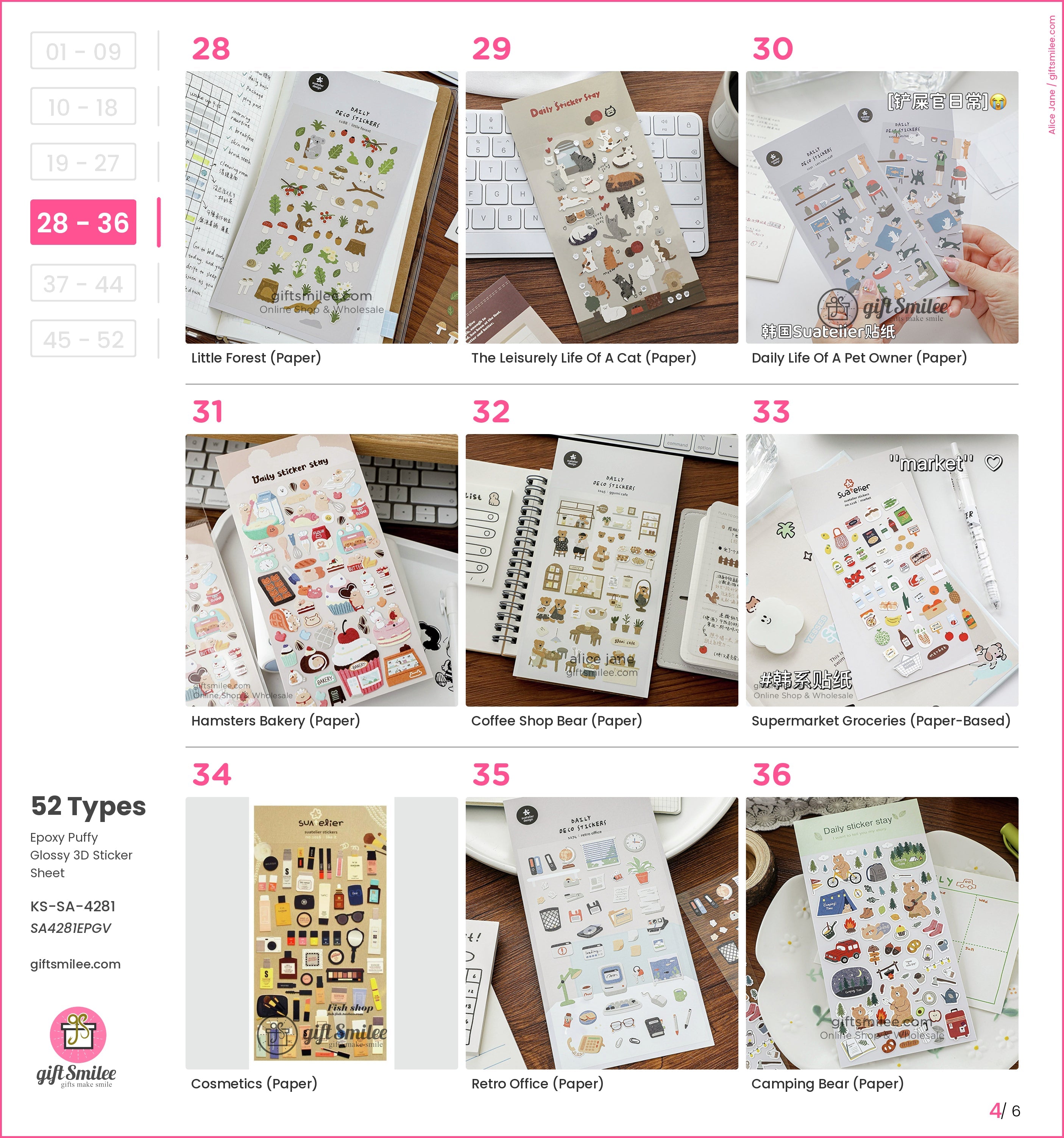 Epoxy Puffy Glossy 3D Sticker Sheet | KS-SA-4281