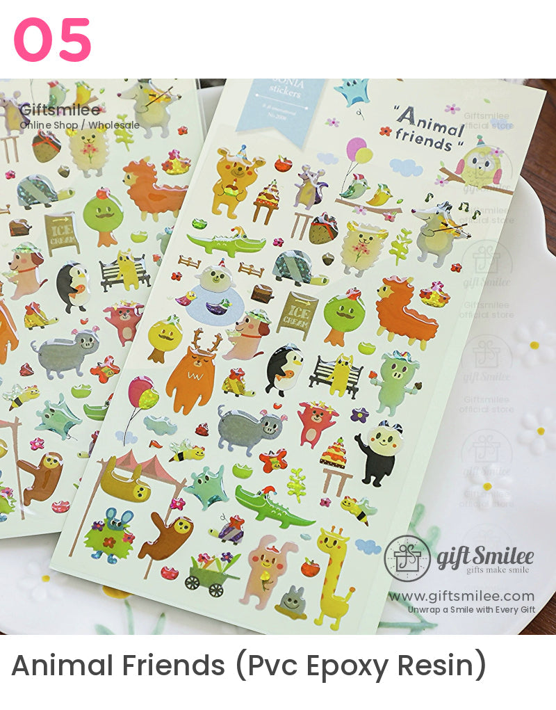 Epoxy Puffy Glossy 3D Sticker Sheet | KS-SA-4281